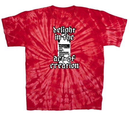 act of creation - testosterone ver, a Red Classic Tie Dye Tee