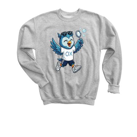 Bubble Hootie, a Sport Grey Youth Crewneck Sweatshirt