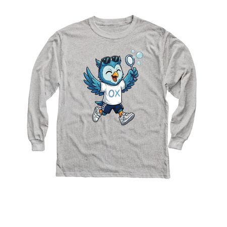 Bubble Hootie, a Sport Grey Youth Long Sleeve Tee