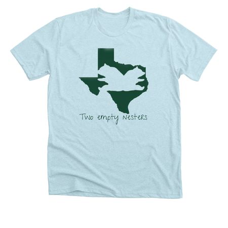 Two Empty Nesters, a Heather Ice Blue Premium Unisex Tee