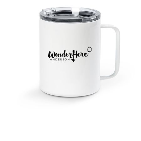 WHA Travel Mug, a White Stainless Steel Travel Mug