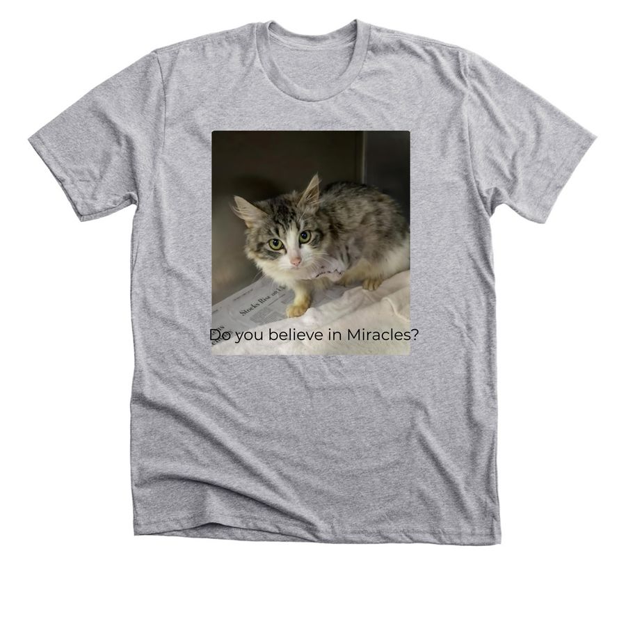 Do you believe in Miracles&nbsp;, a Athletic Heather Premium Unisex Tee