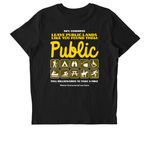Keep Public Lands Public, a Black Stanley/Stella Unisex Crafter Tee (back-view)