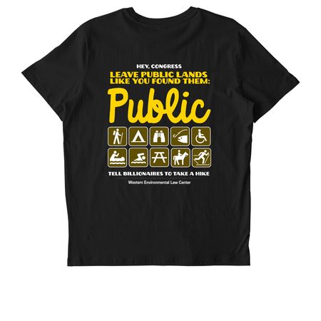 Keep Public Lands Public, a Black Stanley/Stella Unisex Crafter Tee