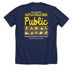 Keep Public Lands Public, a Solid Navy Blend Premium Unisex Tee (back-view)