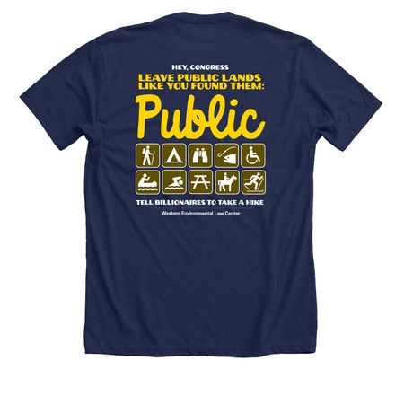 Keep Public Lands Public, a Solid Navy Blend Premium Unisex Tee