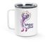Whip It Good Travel Mug, a White Stainless Steel Travel Mug (back-view)