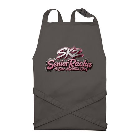 The SeniorRacha STAY Collection, a Dark Grey Recycled Bib Apron