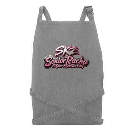 The SeniorRacha STAY Collection, a Grey Denim Recycled Denim Bib Apron
