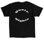 Every word has weight, a Black Classic Unisex Tee (back-view)