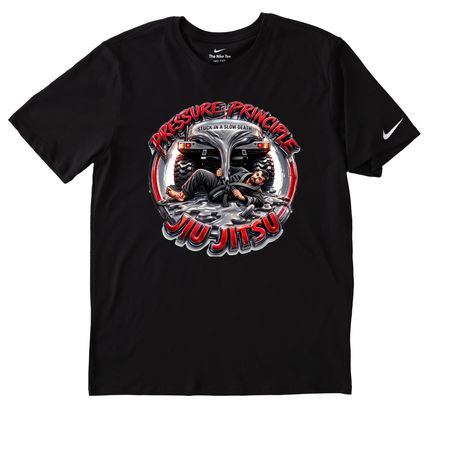 Pressure Principle, a Black Nike Dri-FIT Jersey Blend Performance Tee