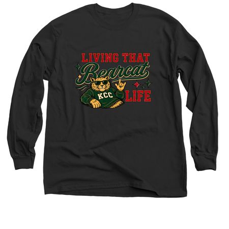 Living That Bearcat Life, a Black Classic Long Sleeve Tee