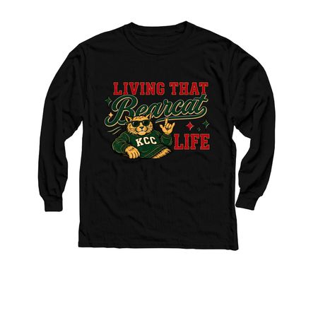 Living That Bearcat Life, a Black Youth Long Sleeve Tee