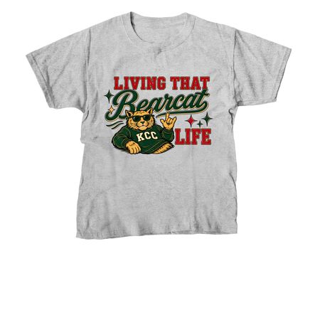Living That Bearcat Life, a Sport Grey Youth Unisex Tee