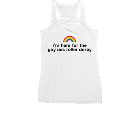 Roller Derby!, a White Women's Racerback