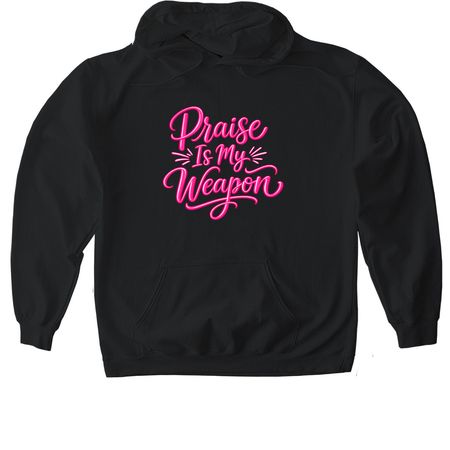 Praise is my weapon&nbsp;, a Black Gildan Softstyle Pullover Hoodie