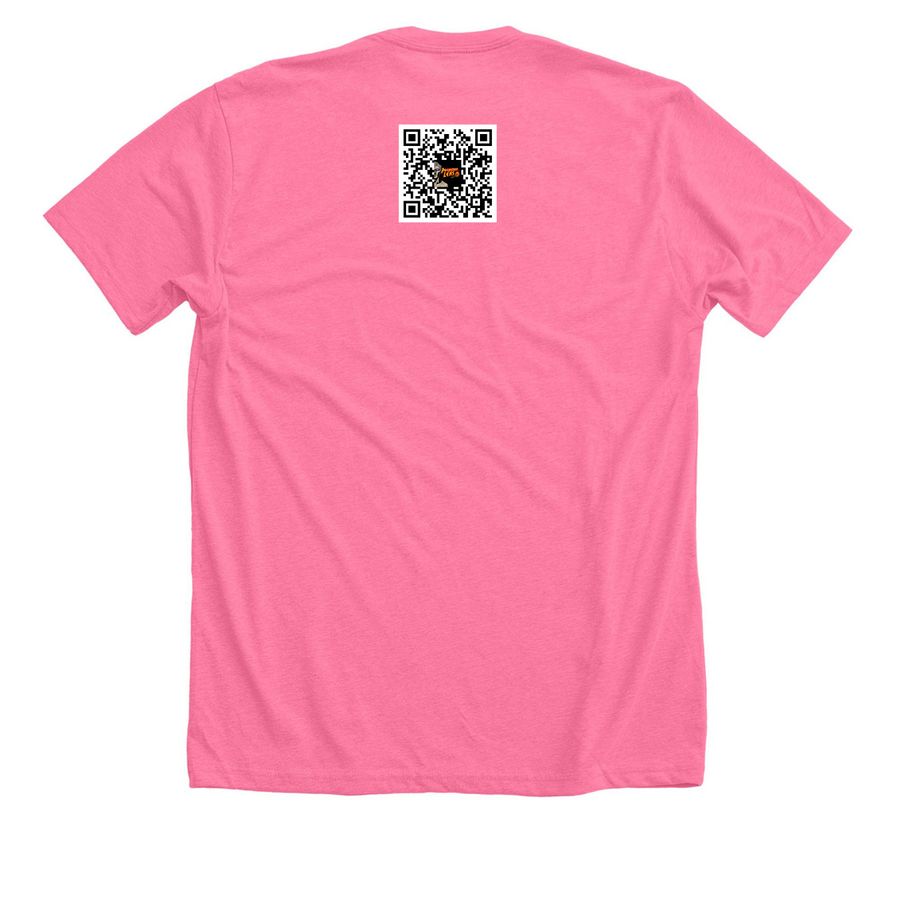 Prometheus Report, a Neon Pink Premium Unisex Tee (back-view)