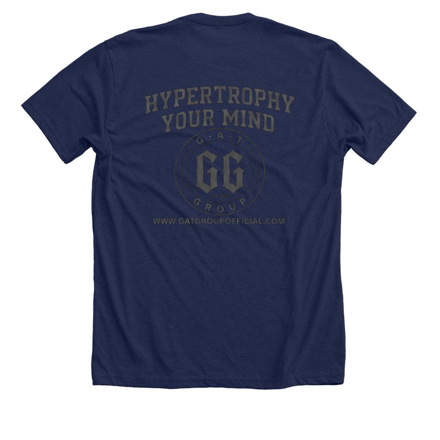 GAT Group OG Tee ? Patrol Blues (Night Shift), a Solid Navy Blend Premium Unisex Tee (back-view)