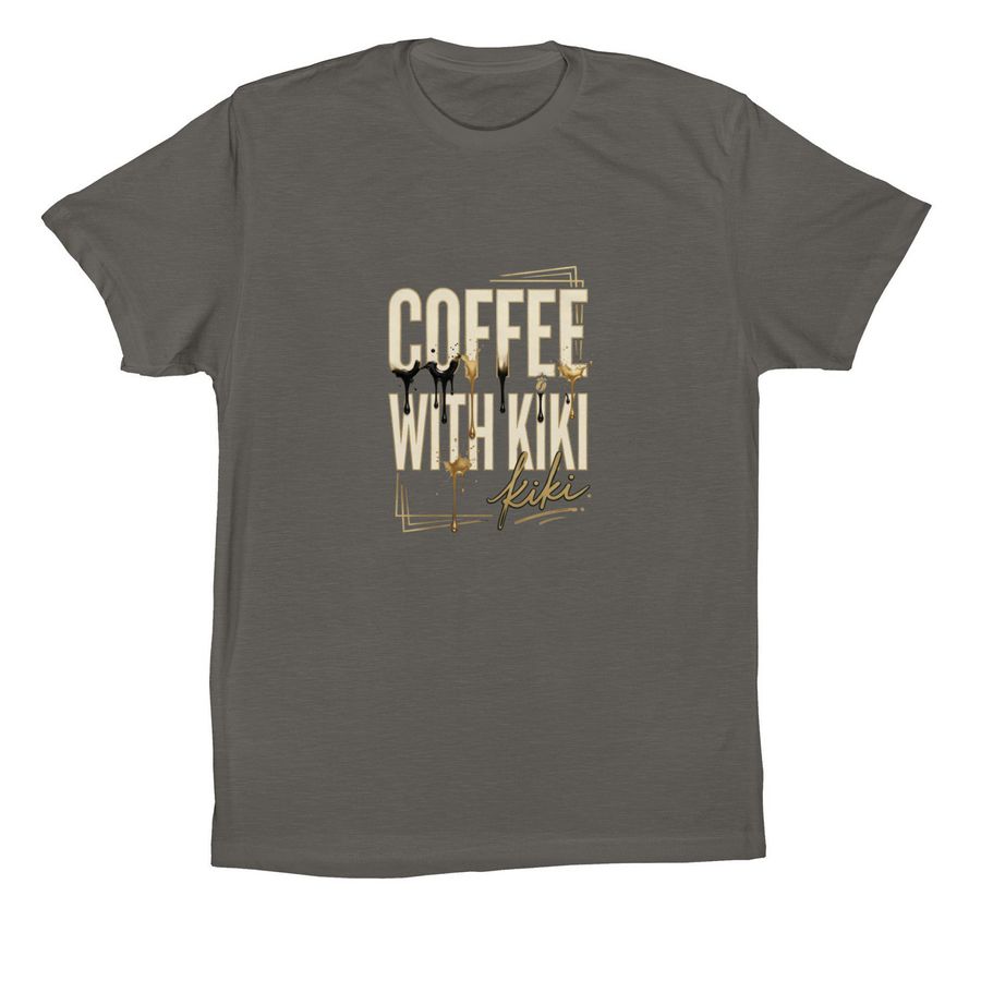 Coffee With Kiki Drip, a Asphalt Premium Cotton Tee