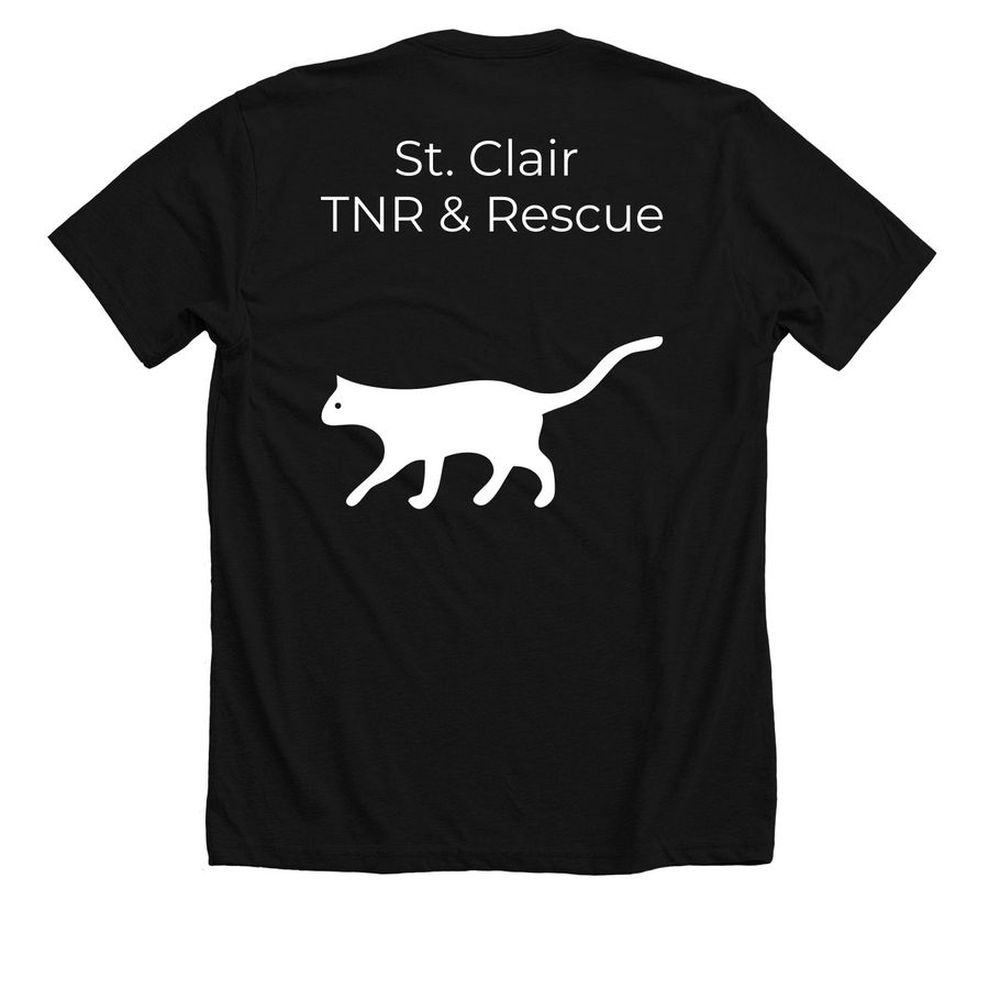 Rescue shirt, a Solid Black Blend Premium Unisex Tee (back-view)