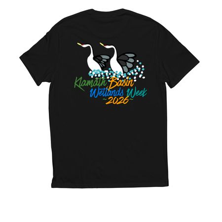 2026 Wetlands Week, a Deep Black Allmade Eco Triblend Unisex Tee (back-view)