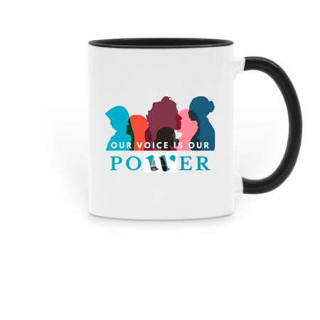 Our Voice is Our Power Mug, a Black Two-Tone Ceramic Mug