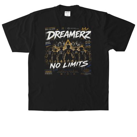 DREAMERZ?: NO LIMITS, a Black Heavyweight Garment Dye Tee