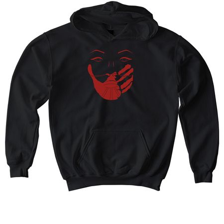 Handprint by Dustin Newman, a Black Softstyle Youth Pullover Hoodie