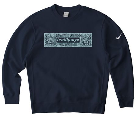 Nature Block Logo, a Midnight Navy Nike Club Fleece Crewneck Sweatshirt