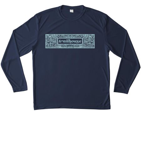 Nature Block Logo, a True Navy Unisex Performance Long Sleeve Tee
