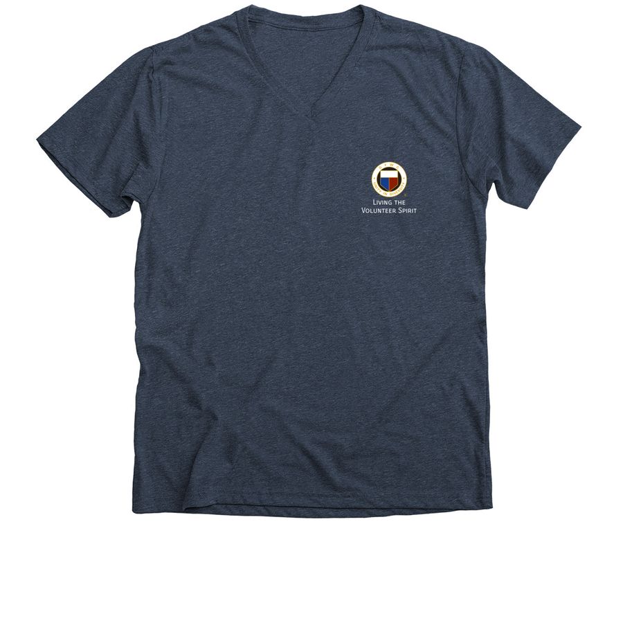 GFWC Logo Only, a Heather Navy Premium V-Neck Tee