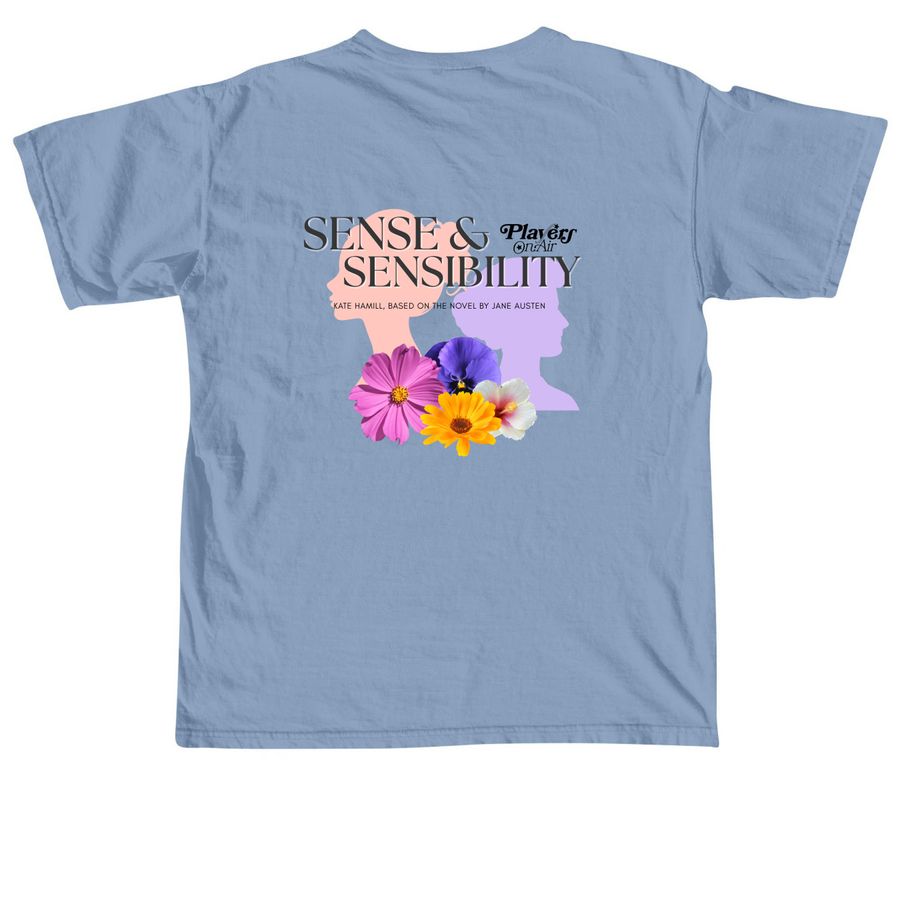 Sense & Sensibility, a Washed Denim Comfort Colors Unisex Tee