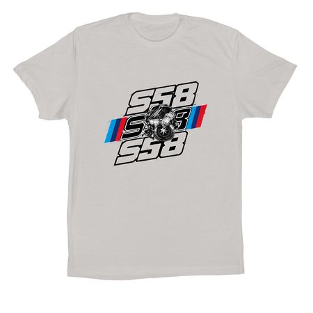 Beamer Squad - S58, a Solid Athletic Grey Premium Cotton Tee