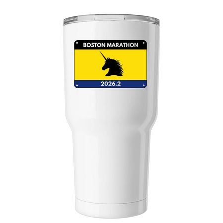 Boston Marathon 2026, a White Insulated Tumbler