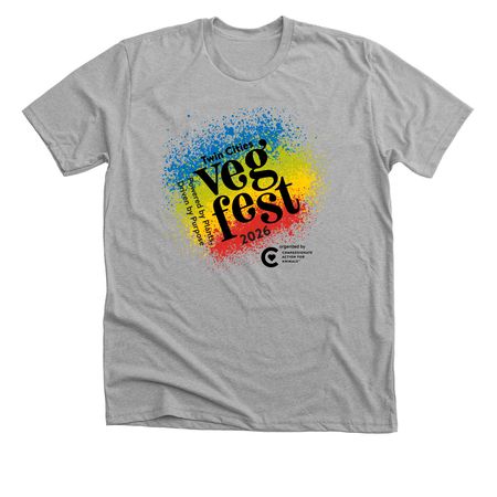 Twin Cities Veg Fest 2026, a Athletic Heather Premium Unisex Tee