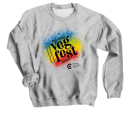 Twin Cities Veg Fest 2026, a Sport Grey Crewneck Sweatshirt