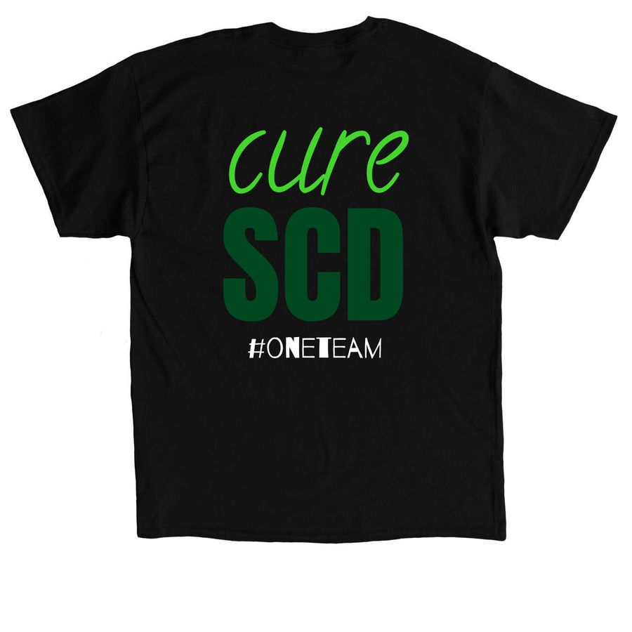 Push Beyond Pelotonia 2026, a Black Classic Unisex Tee (back-view)