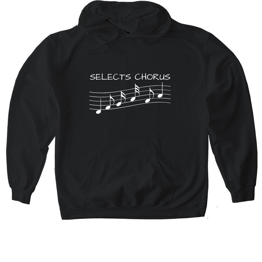 Selects Chorus, a Black Gildan Softstyle Pullover Hoodie
