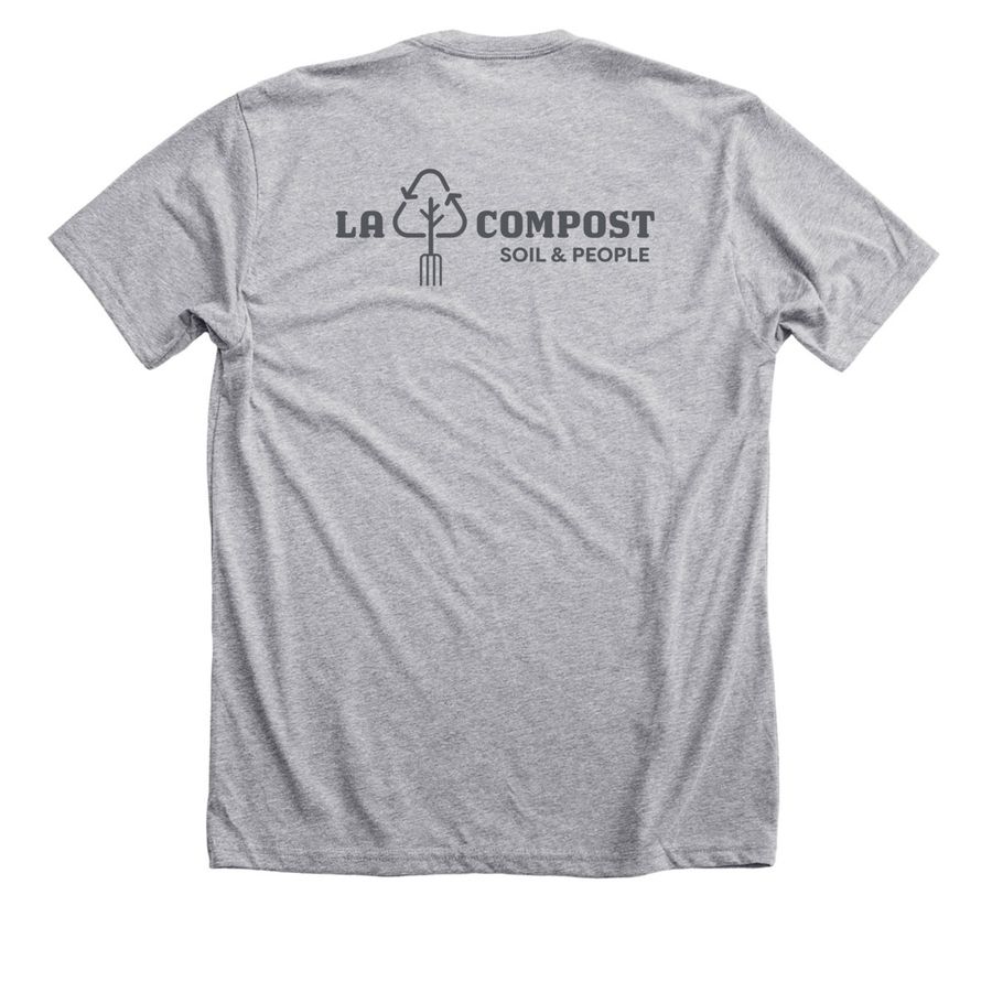 LA Compost Apparel, a Athletic Heather Premium Unisex Tee (back-view)