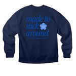 Blue/Blue SOYDC Shirt, a Navy Premium Heavyweight Crewneck Sweatshirt (back-view)