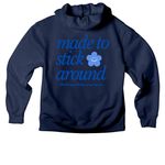 Blue/Blue SOYDC Shirt, a Navy Premium Heavyweight Pullover Hoodie (back-view)