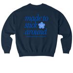 Blue/Blue SOYDC Shirt, a French Navy Stanley/Stella Ledger Dry Crewneck Sweatshirt (back-view)