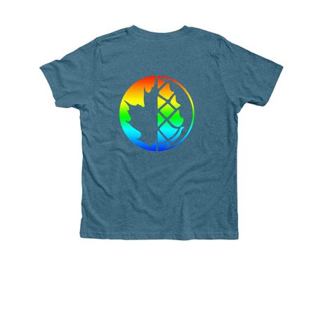 Youth tee, a Heather Deep Teal Premium Youth Tee (back-view)