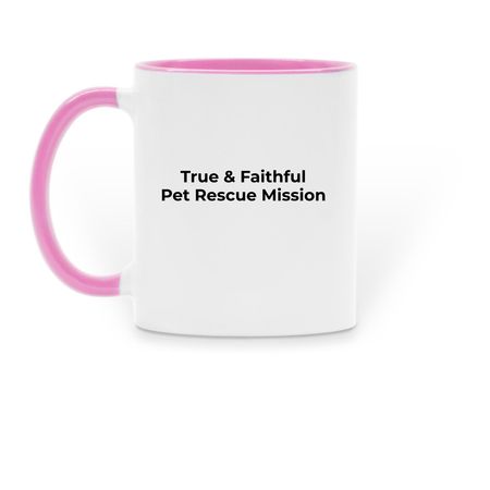 Alumni Shelly Mugs, a Pink Two-Tone Ceramic Mug (back-view)