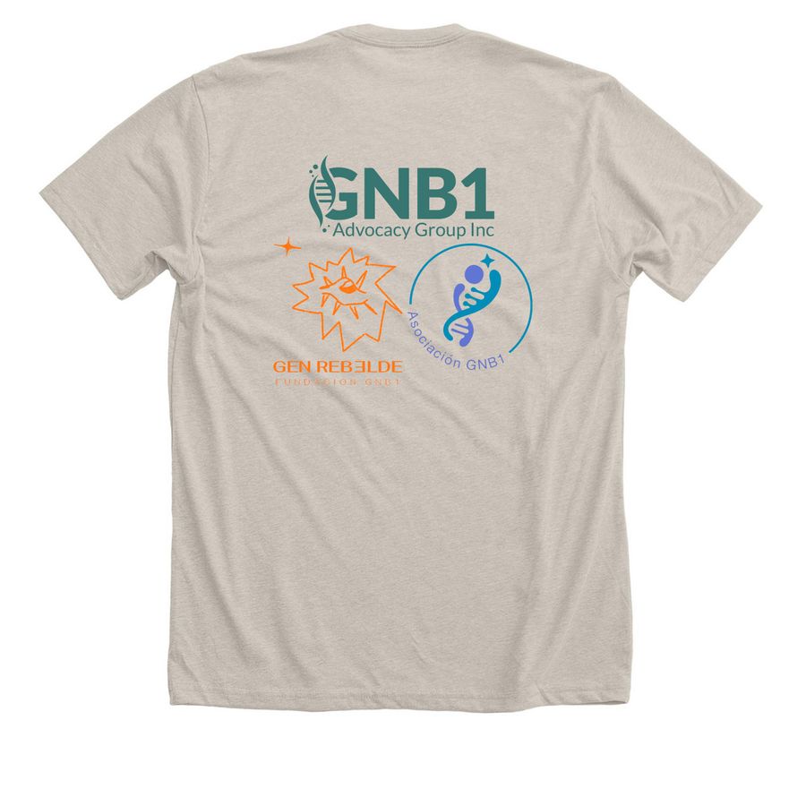 Connected by GNB1 T-Shirt, a Heather Dust Premium Unisex Tee (back-view)