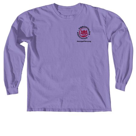 25th Fibromyalgia Awareness Day Shirt, a Violet Comfort Colors Long Sleeve Tee
