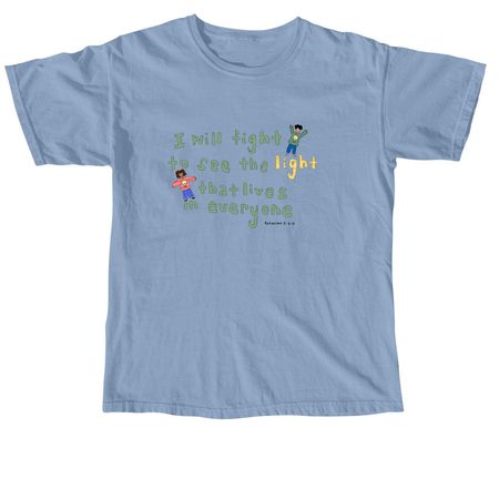 Children of light!, a Washed Denim Comfort Colors Unisex Tee