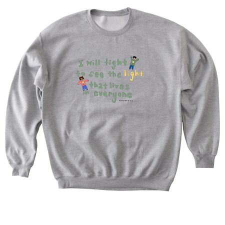 Children of light!, a Sport Grey Softstyle Crewneck Sweatshirt