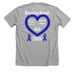 Sailing Until We Find A Cure, a Athletic Heather Premium Unisex Tee (back-view)