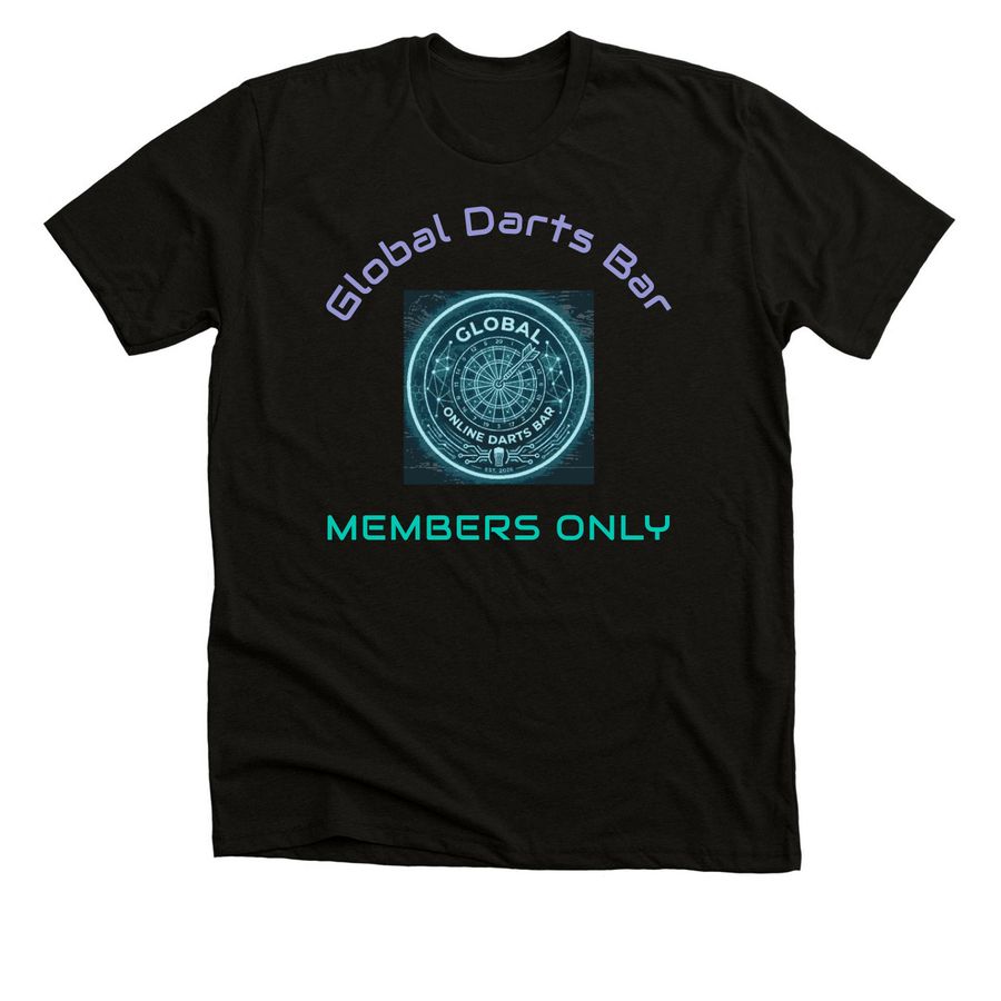 Get your Darts Bar Gear, a Solid Black Blend Premium Unisex Tee